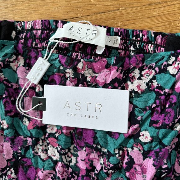 NWT ASTR Floral Square Neck Slit Front Midi Dres - Picture 6 of 6